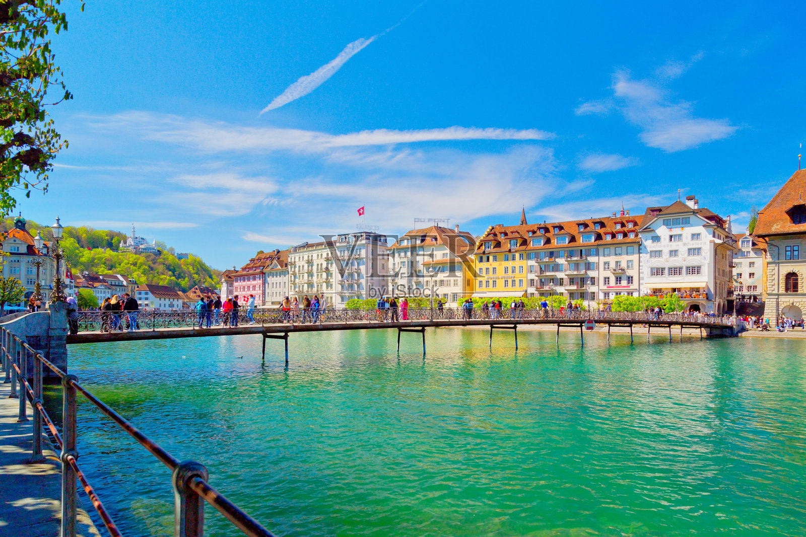 卢塞恩全景，卢塞恩湖，瑞士阿尔卑斯山，瑞士照片摄影图片