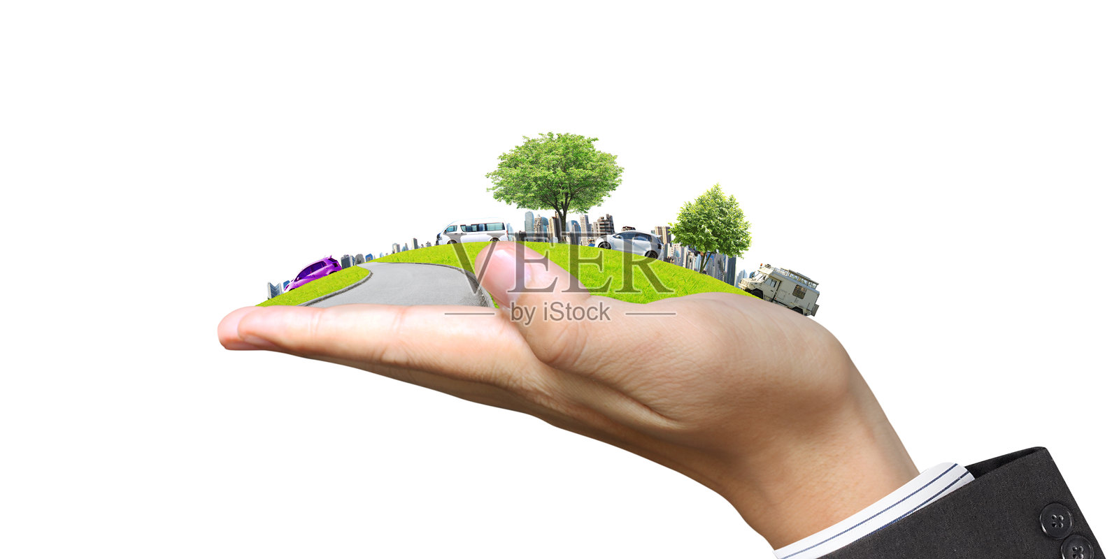 手中捧着的地球环境日照片摄影图片