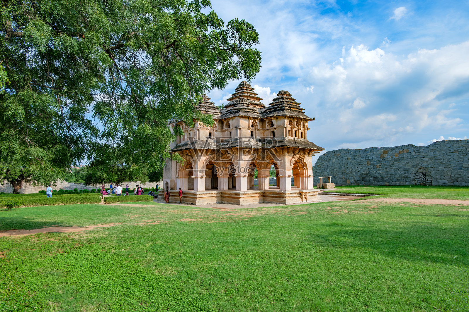 汉皮的莲花宫，印度照片摄影图片