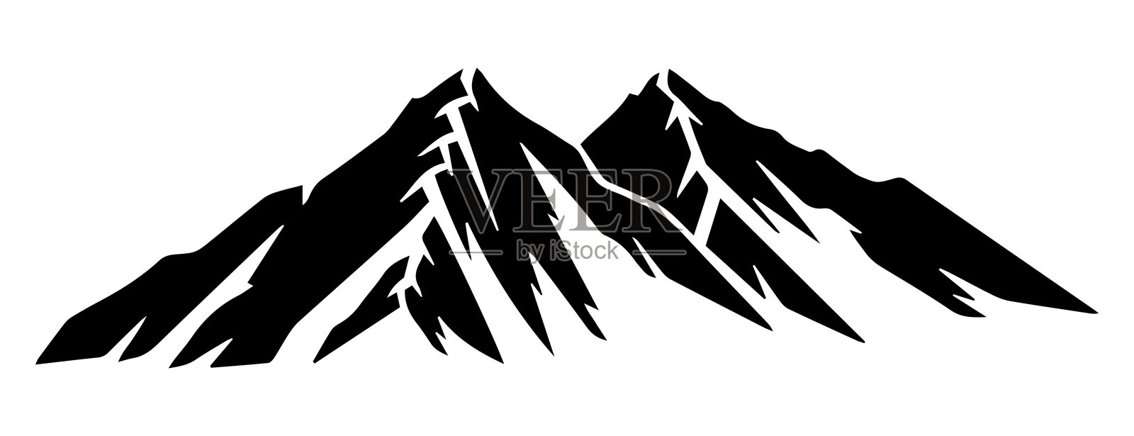 山脉图标轮廓插画图片素材