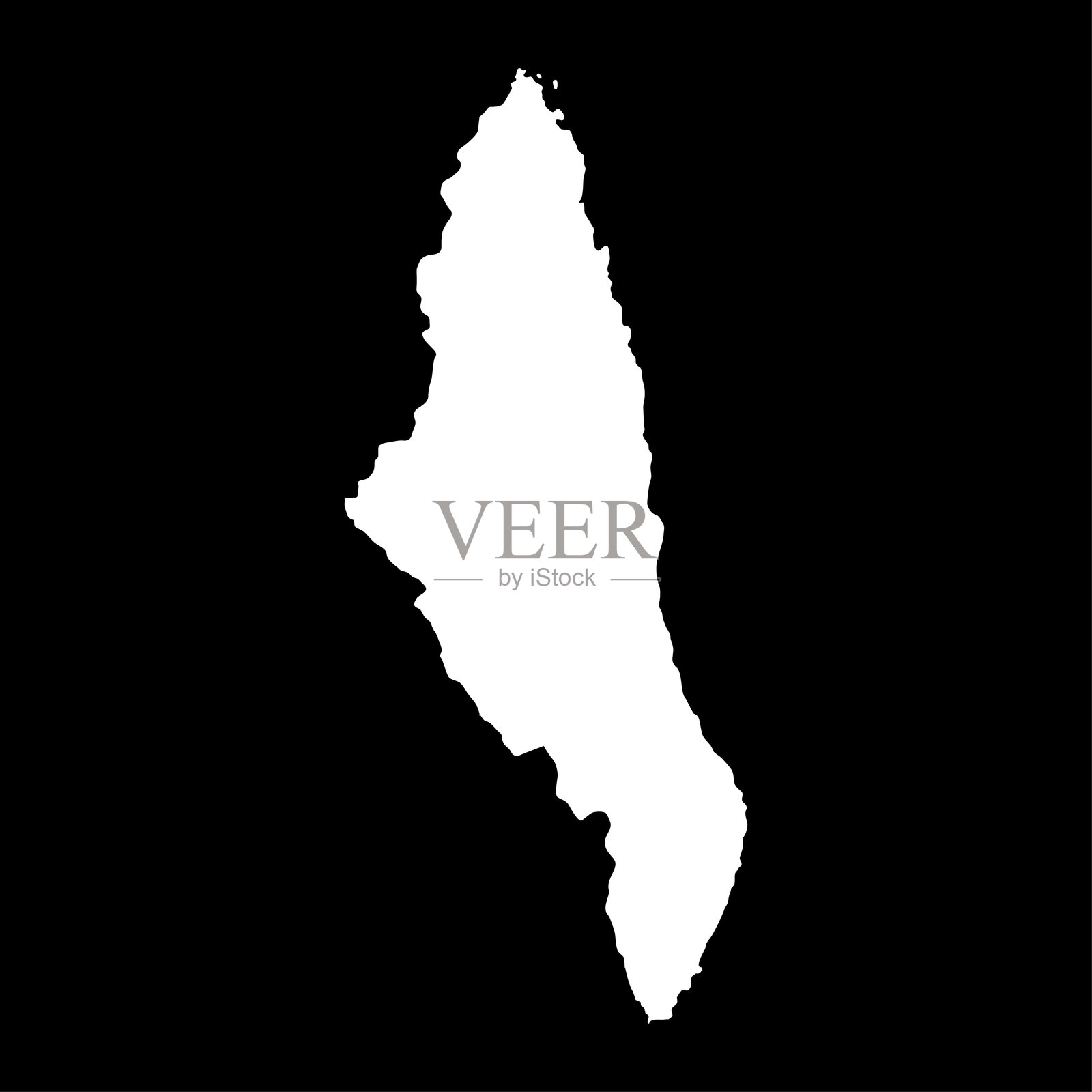 马达加斯加萨瓦地区地图，行政区划。矢量插图。插画图片素材