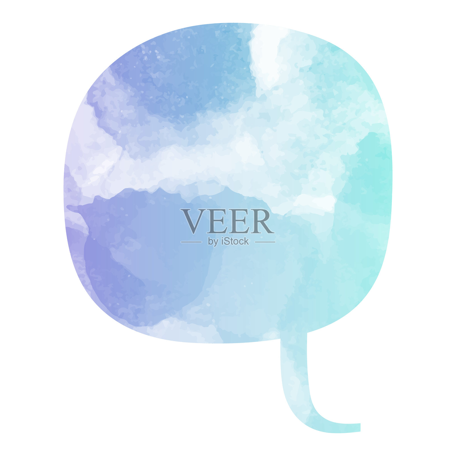 水彩聊天气泡插画图片素材