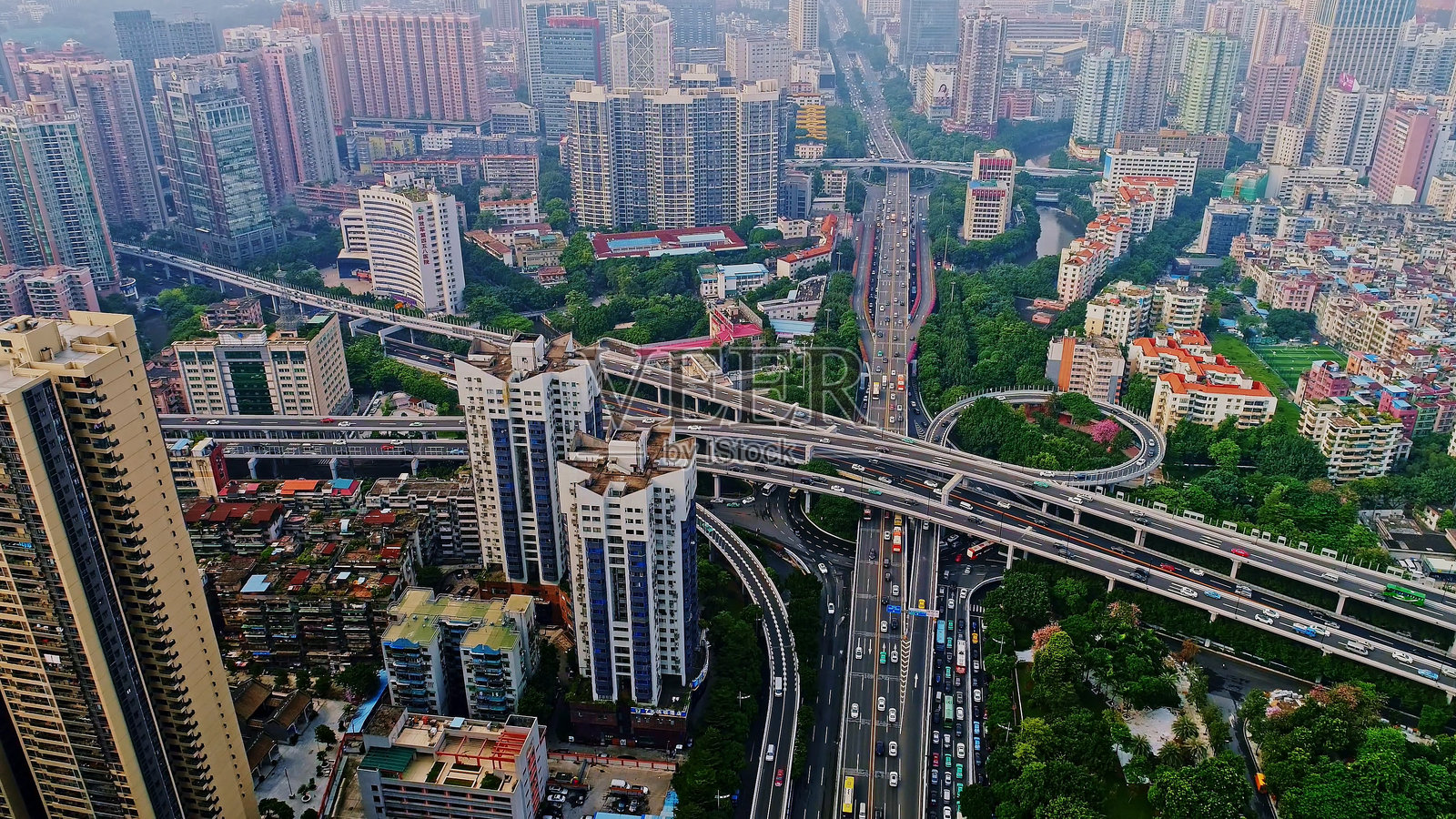 广州城市天际线的航拍照片，珠江新城，广东，中国，亚洲。照片摄影图片
