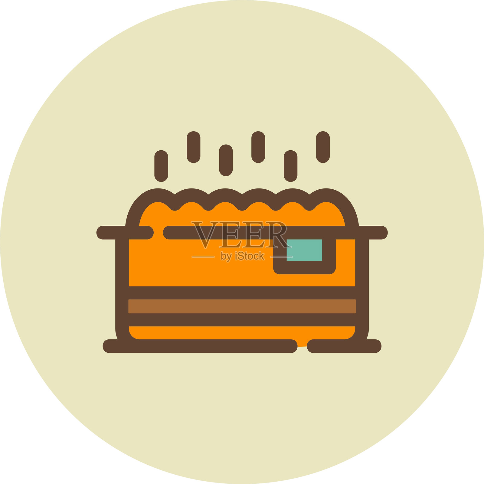 热水浴缸图标插画图片素材