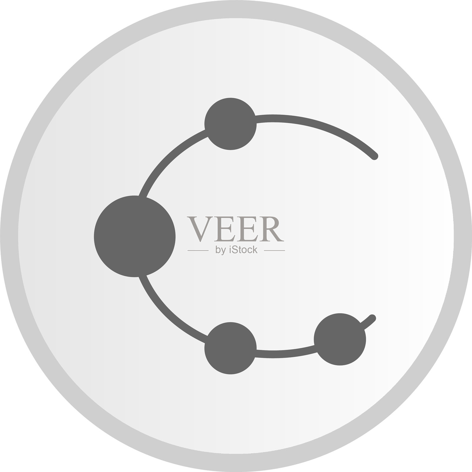 支持图形圆形灰色图标插画图片素材