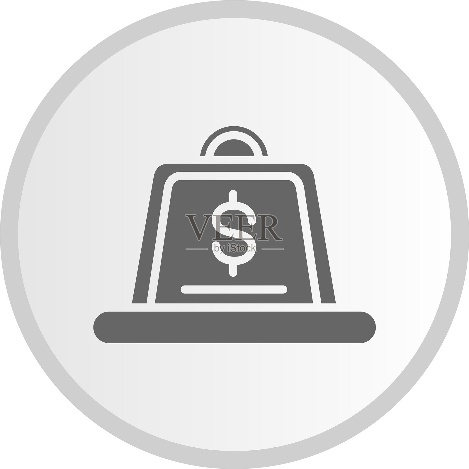 景深图标灰色圆形插画图片素材