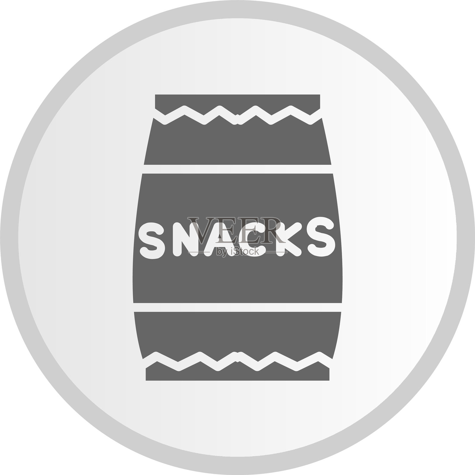 零食图标灰色圆形插画图片素材
