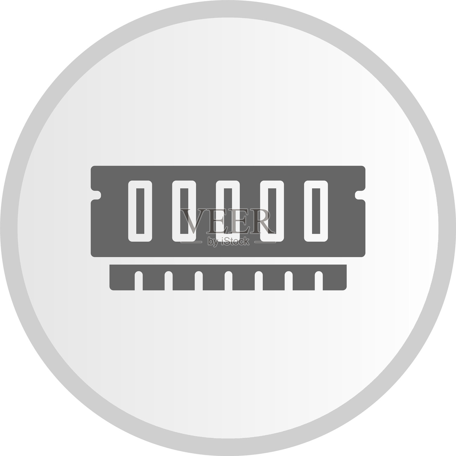 灰色圆形公羊图标插画图片素材