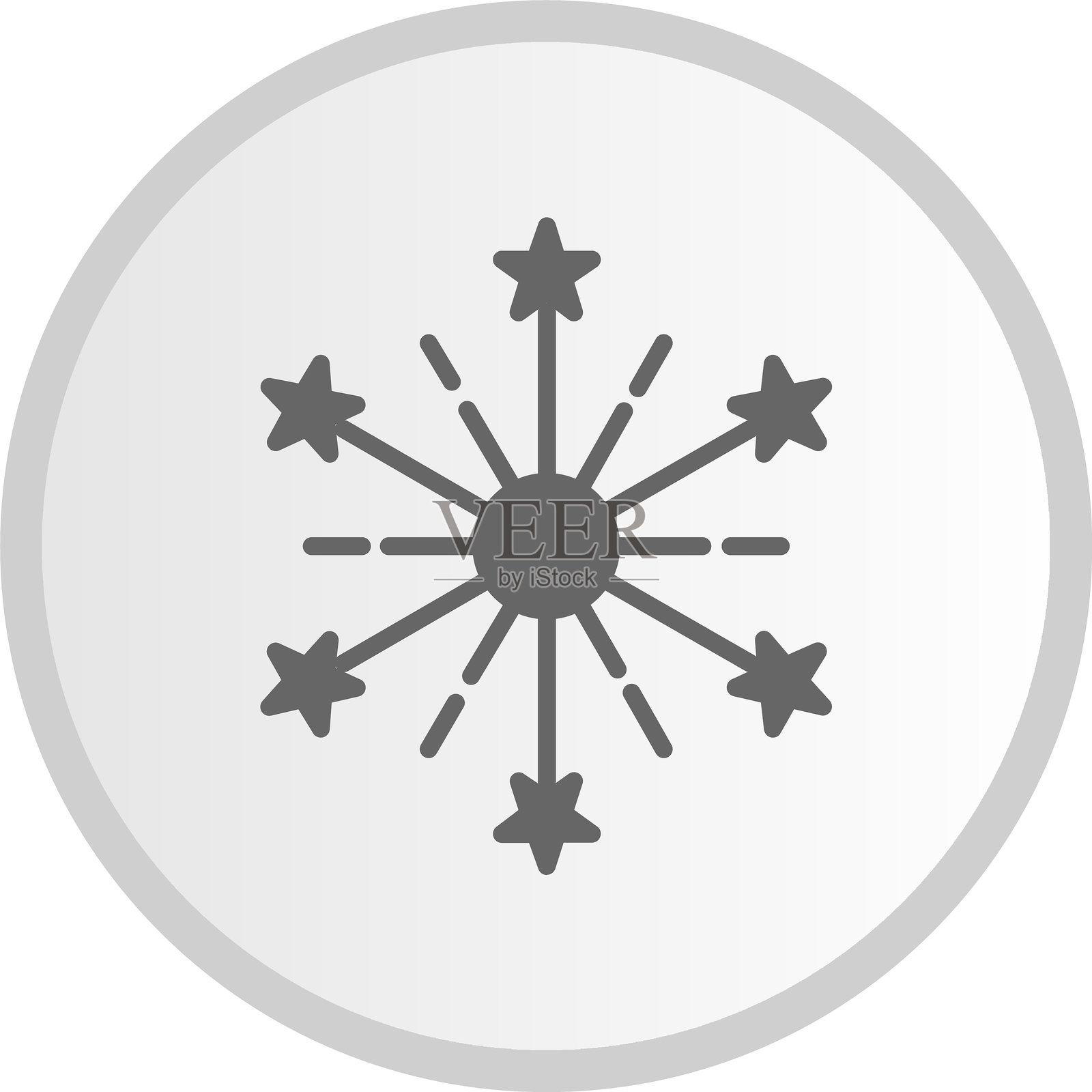 烟花图标圆形灰色图案插画图片素材