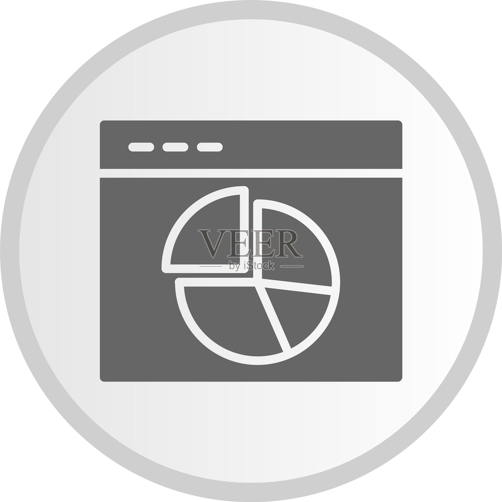 分析图标圆形灰色图标插画图片素材