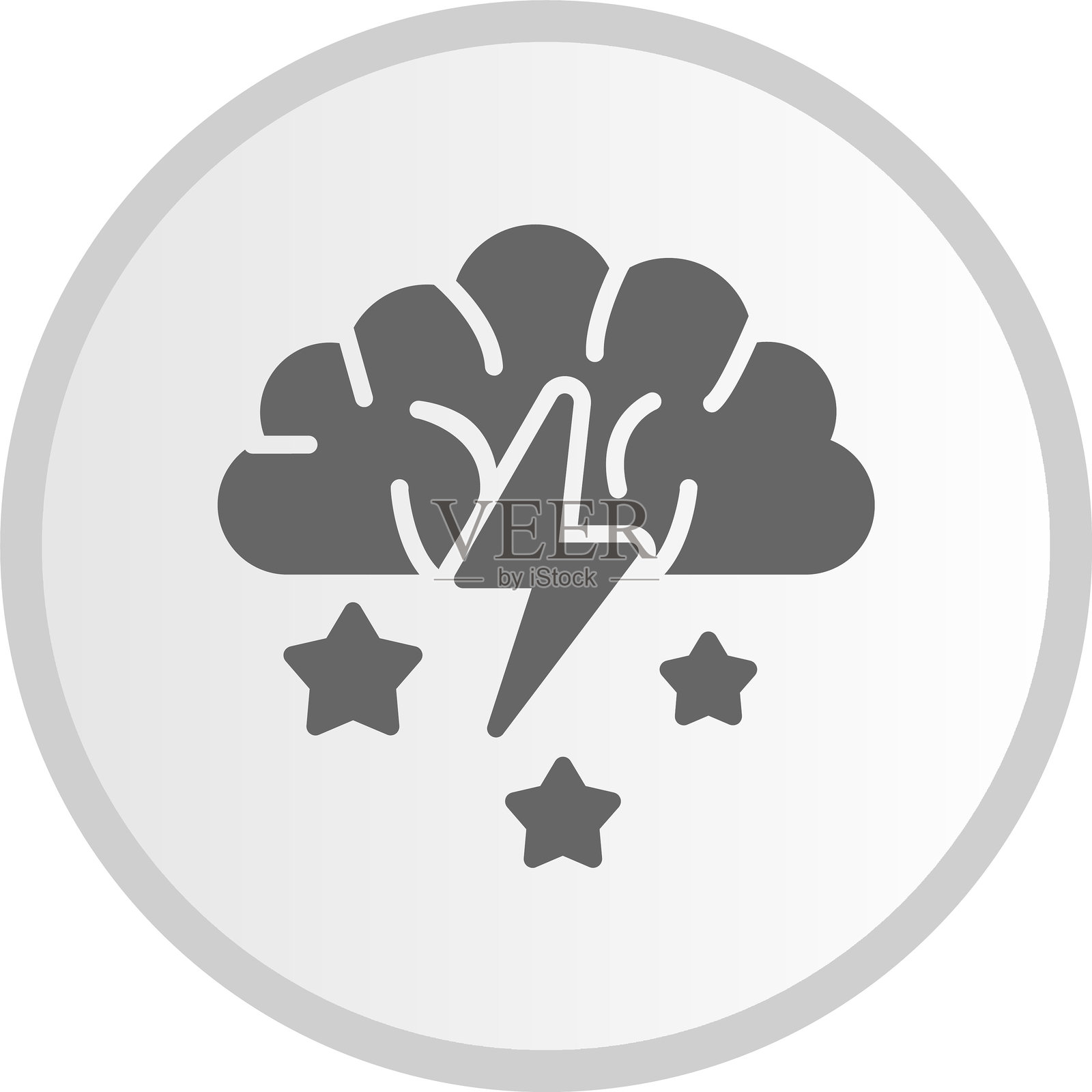 脑力激荡图标 圆形 灰色插画图片素材