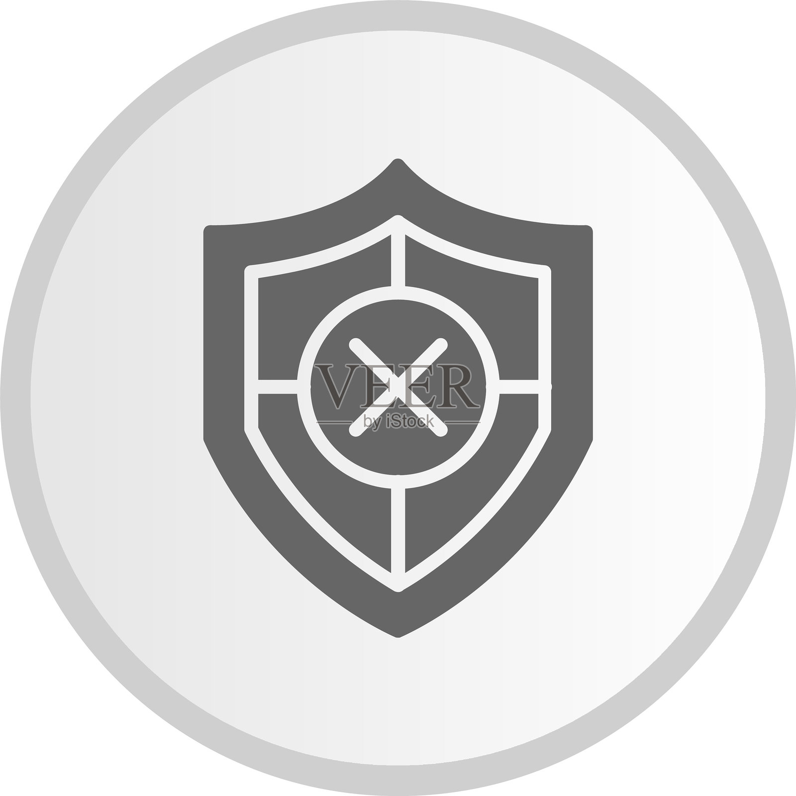 不安全的字形圆圈灰色图标插画图片素材