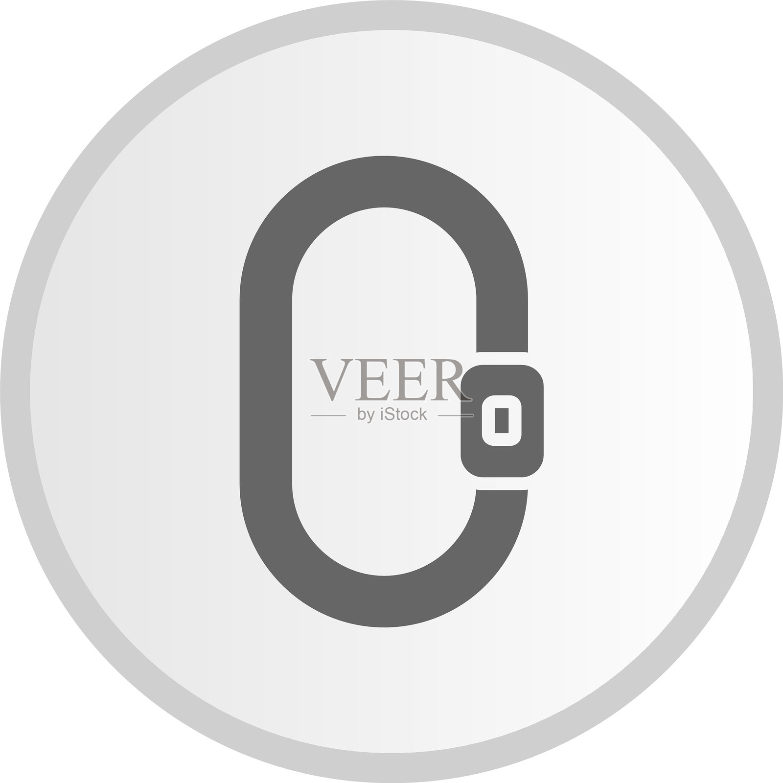 灰色登山扣图标圆形设计插画图片素材