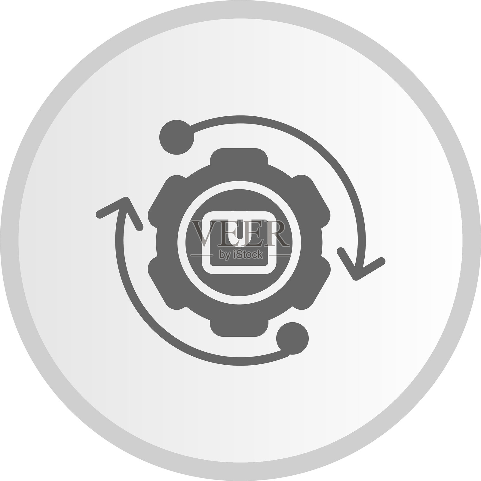 供应灰色图标的字形圆圈插画图片素材