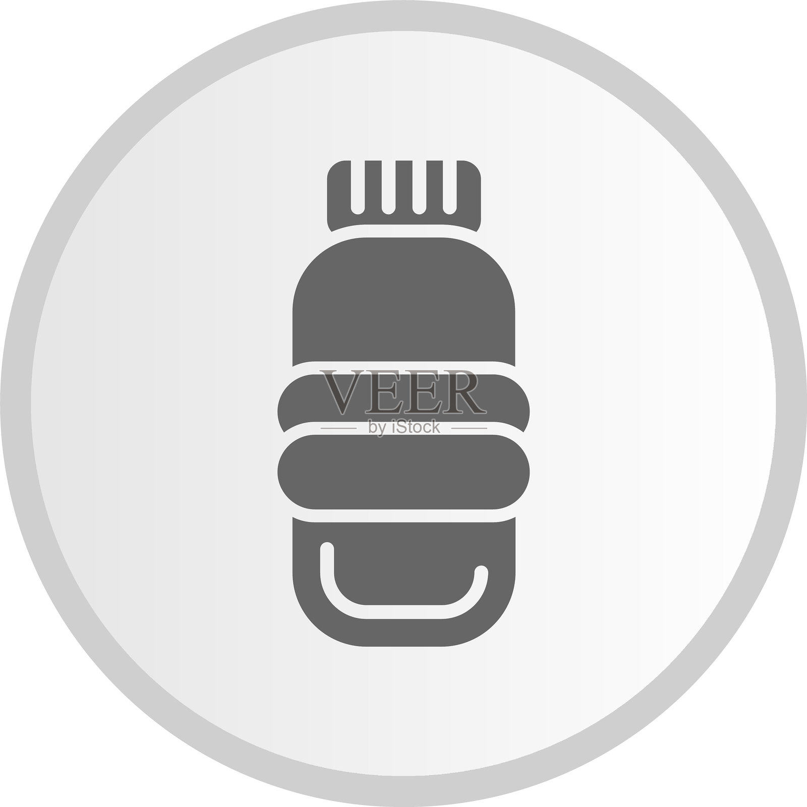 瓶子图形圆形灰色图标插画图片素材