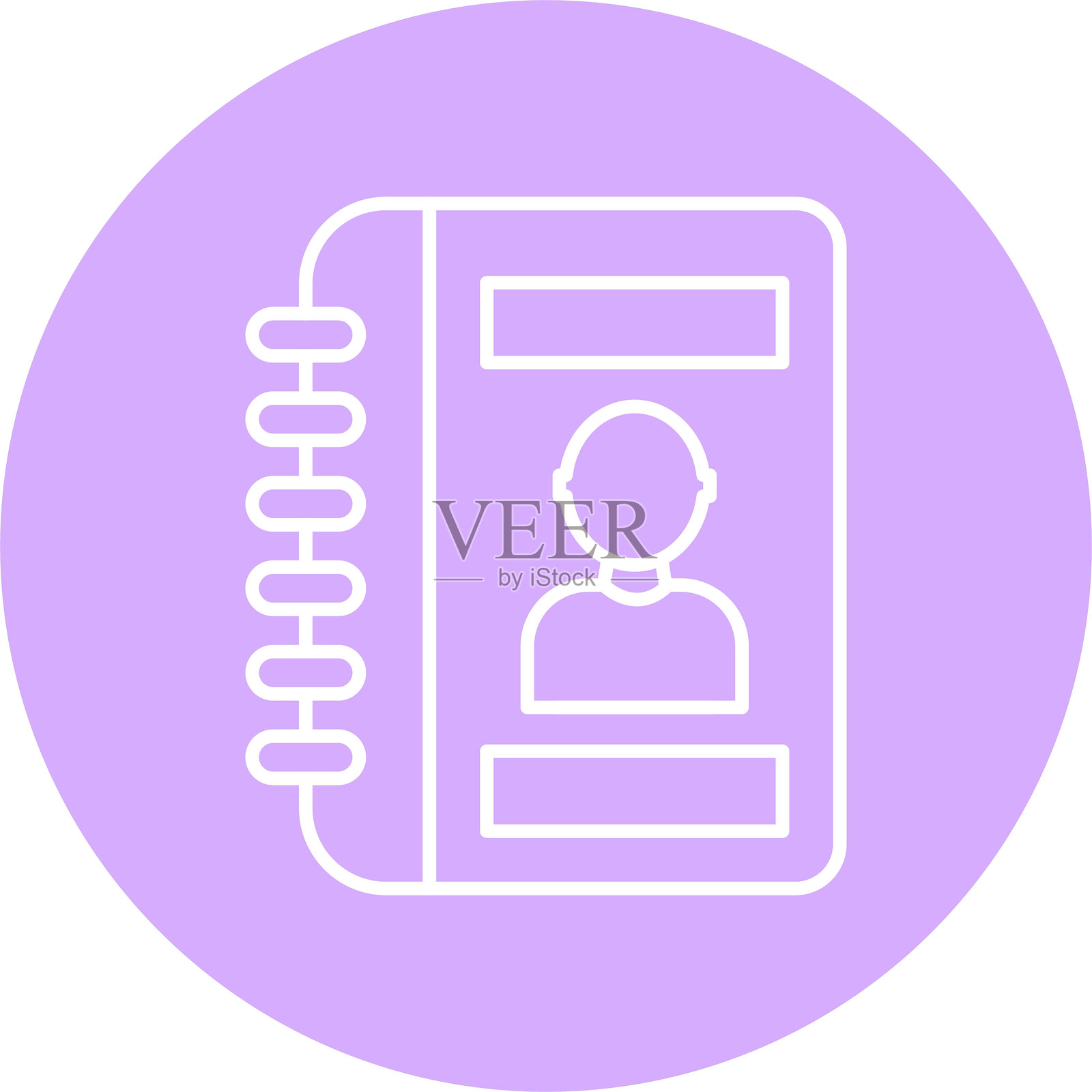 联系人书籍线圈图标插画图片素材