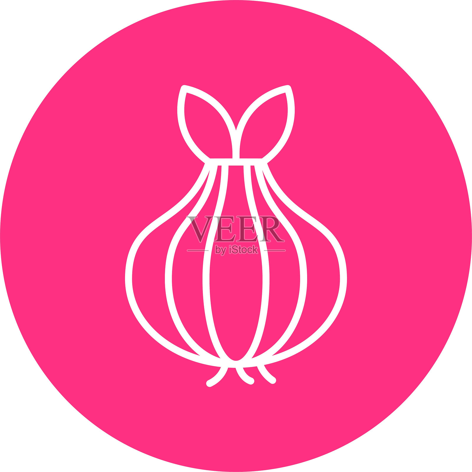 洋葱线条圆形图标插画图片素材