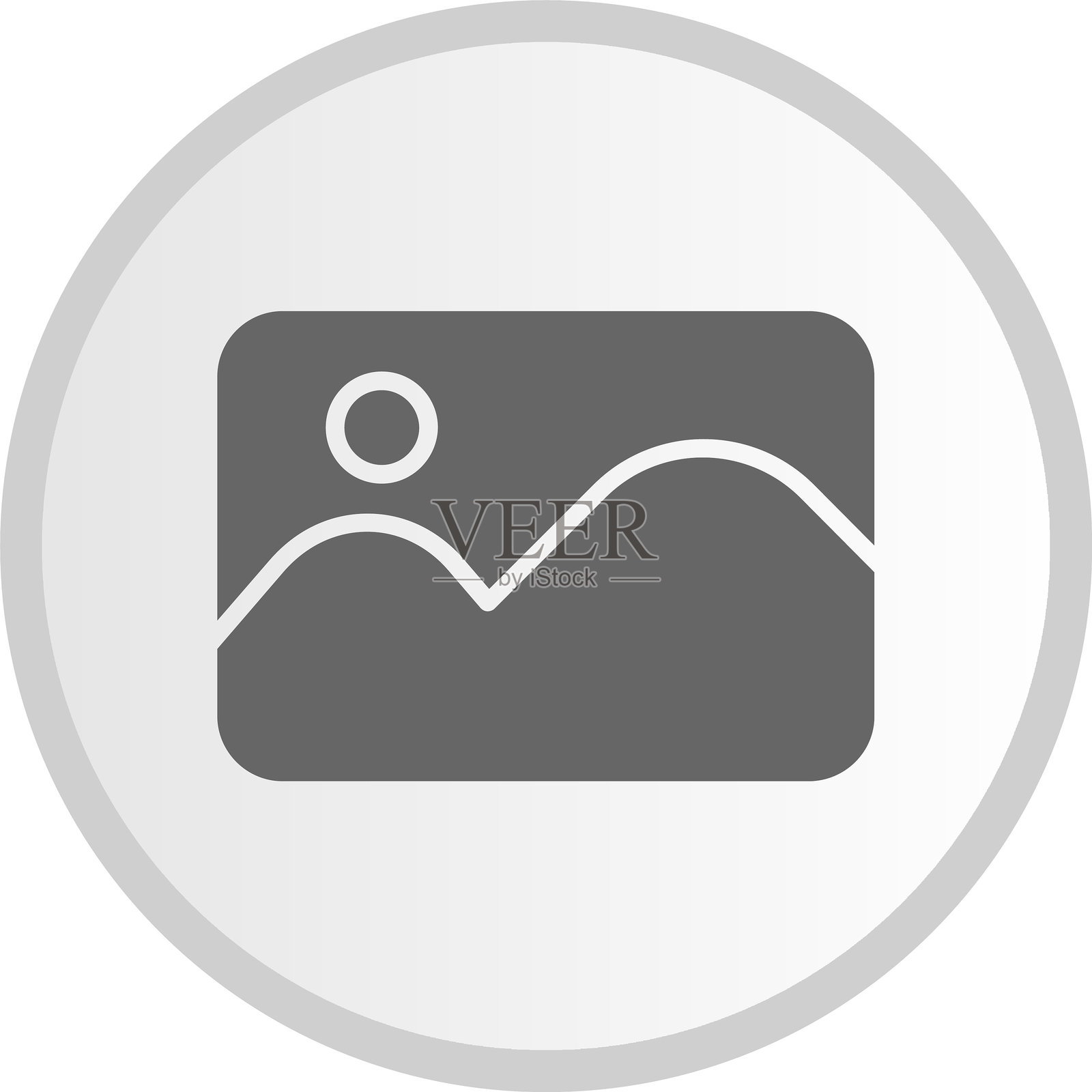 画廊图标灰色圆形插画图片素材