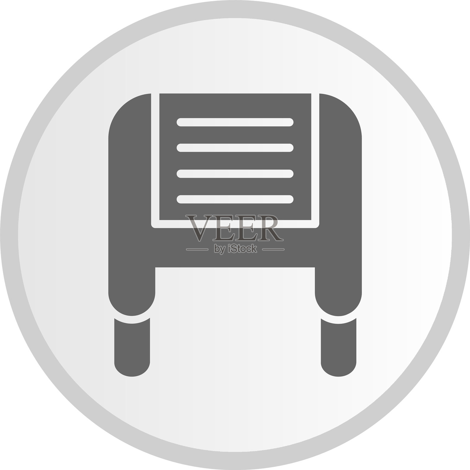 电容器图标灰色圆形插画图片素材