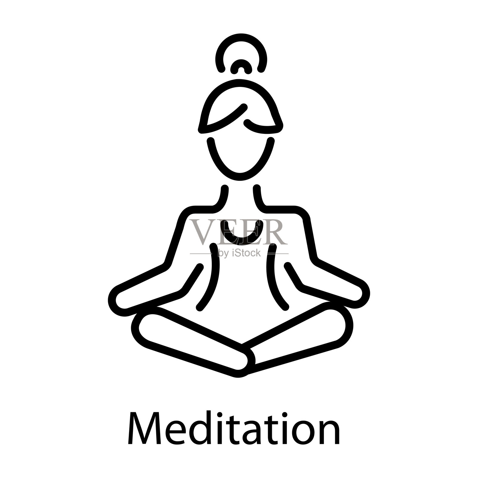 冥想插画图片素材