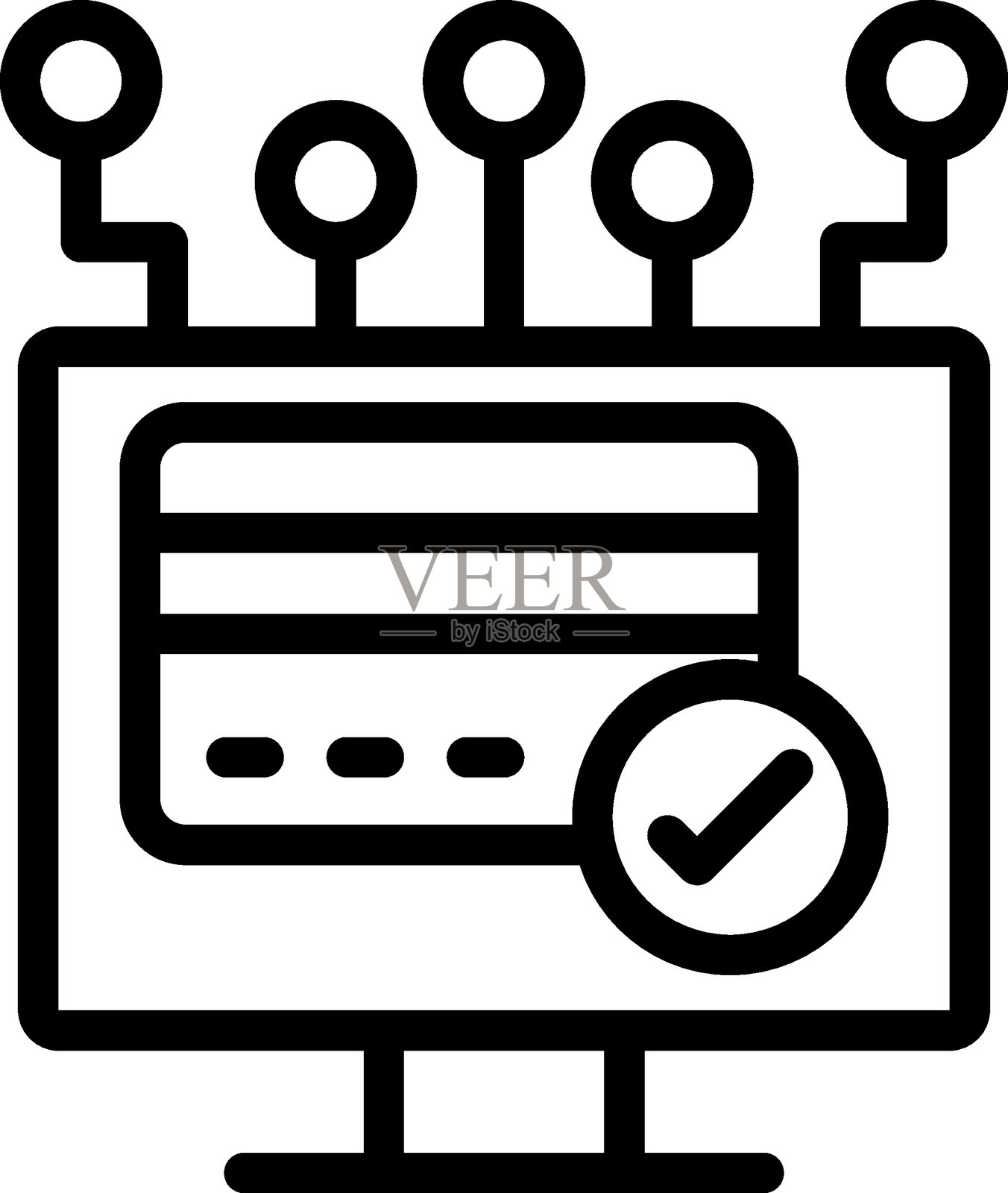 数字网关矢量设计图标风格插画图片素材