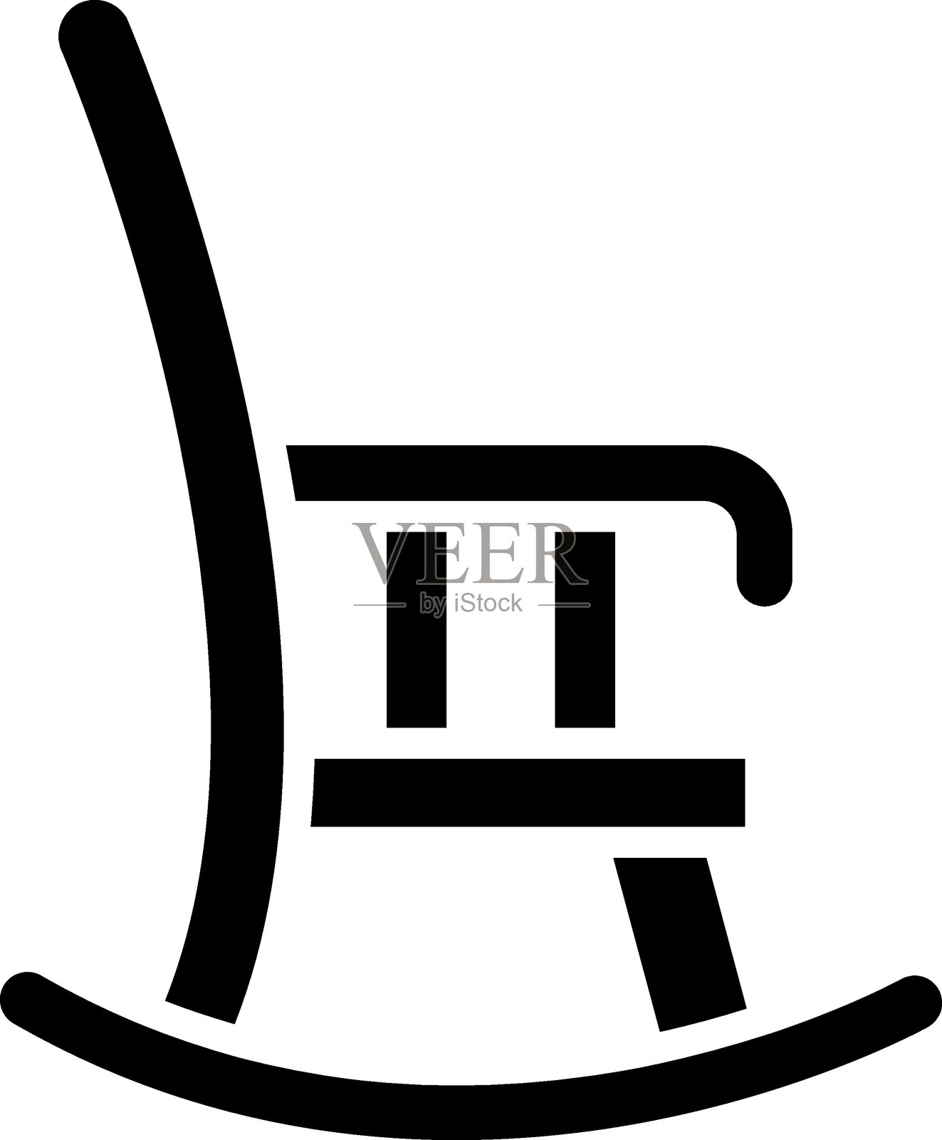 矢量设计摇椅图标风格插画图片素材