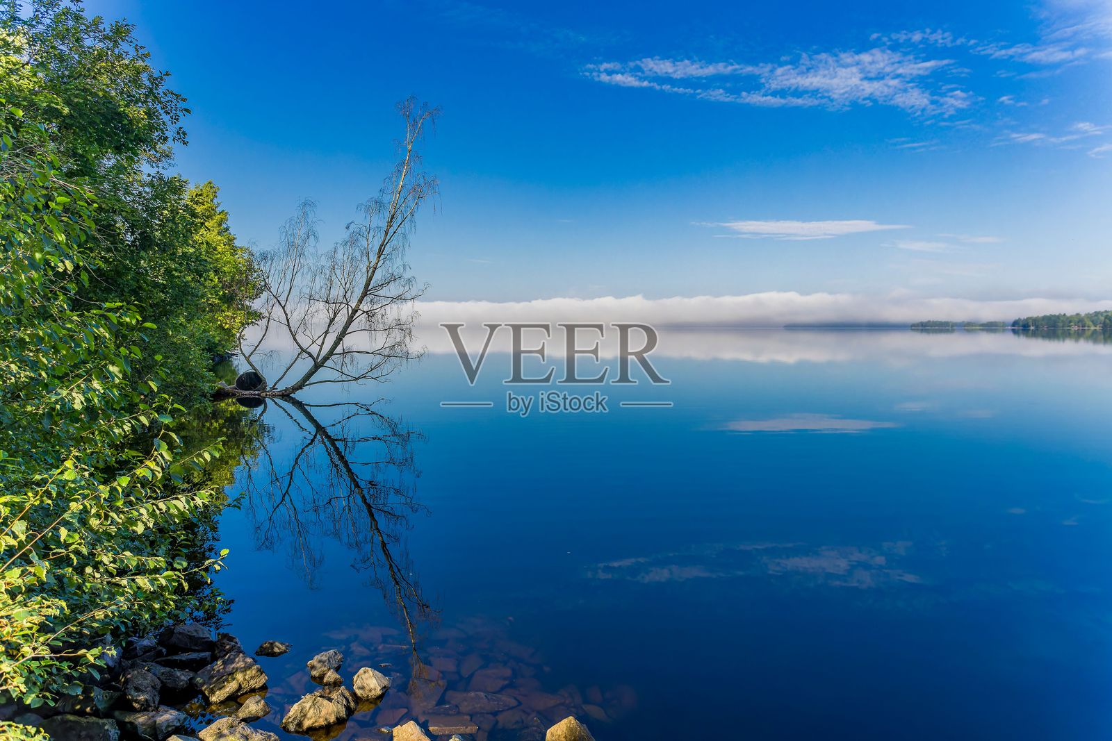 瑞典吕德维卡县的瓦斯曼湖照片摄影图片