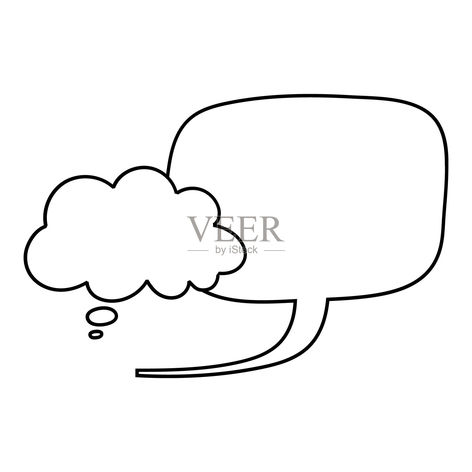 手绘聊天气泡插画图片素材