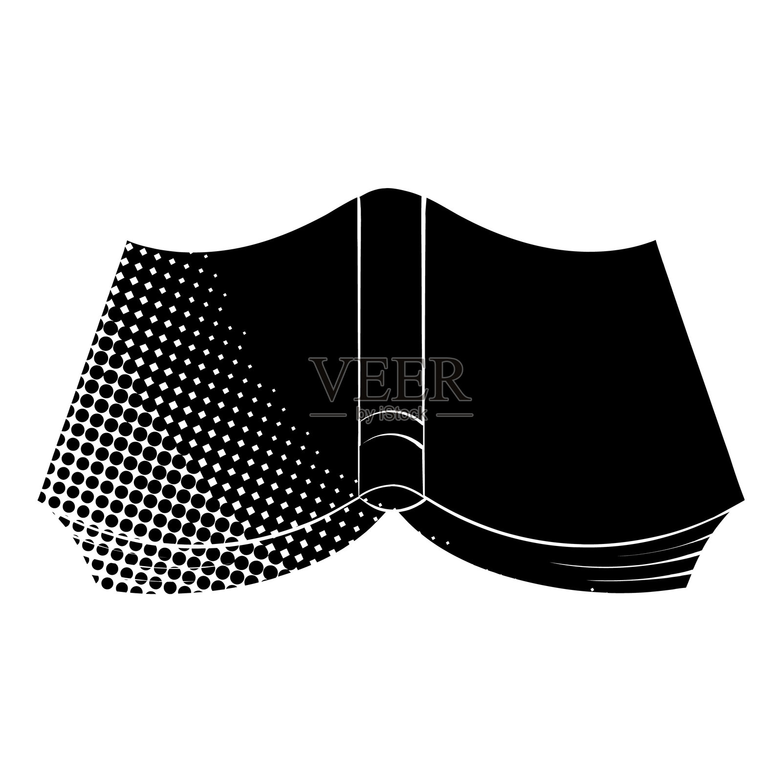黑色半色调书籍矢量插图插画图片素材