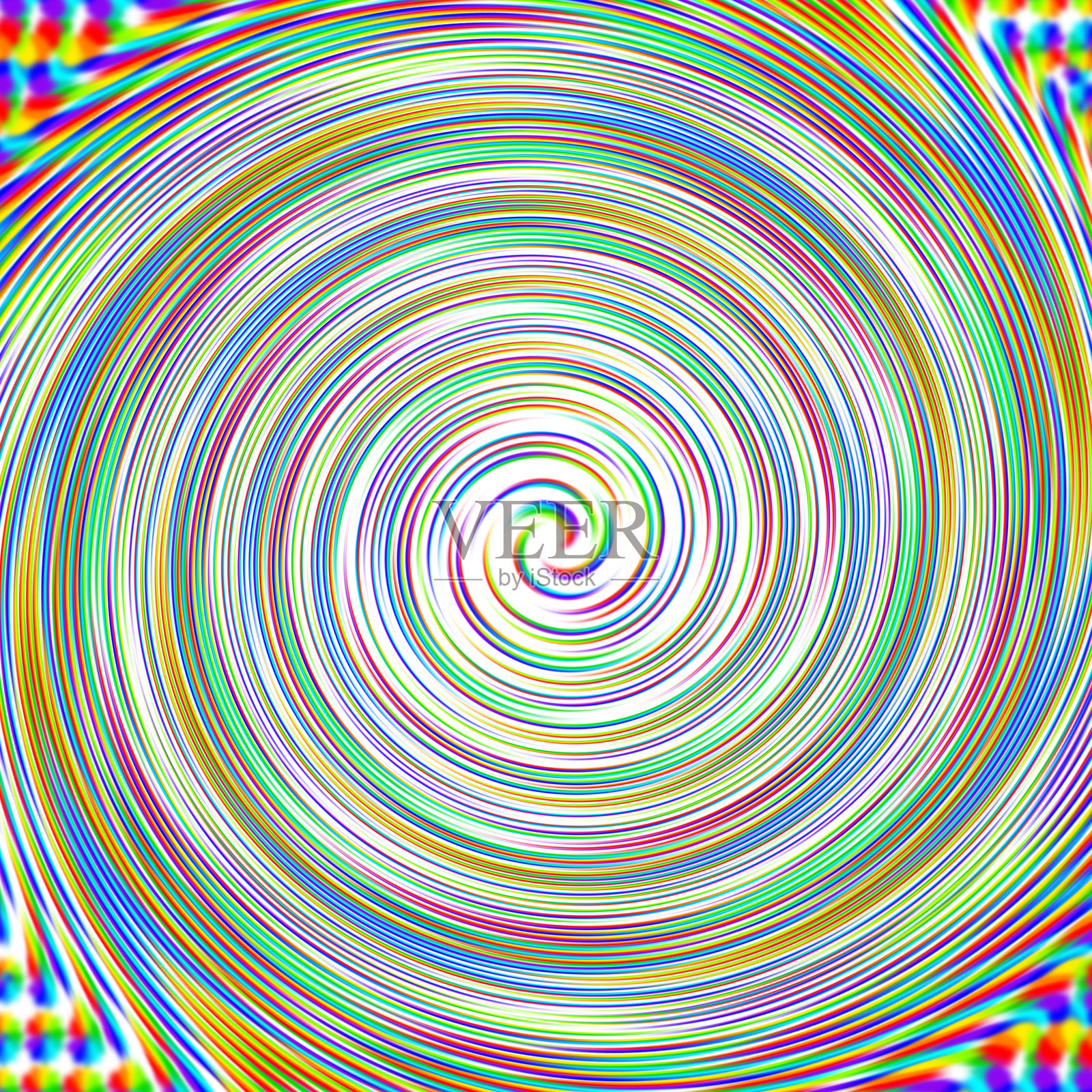 彩色螺旋、旋转、扭曲元素。放射状涡旋、涡旋形状。圆形、同心线条照片摄影图片