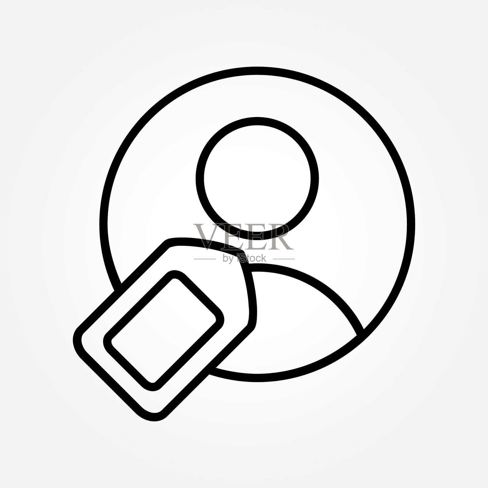 头像，性别中立图标 矢量插图，默认头像个人图标，用户资料，人物图标，个人资料图片，社交媒体资料，扁平图标。无照片。插画图片素材