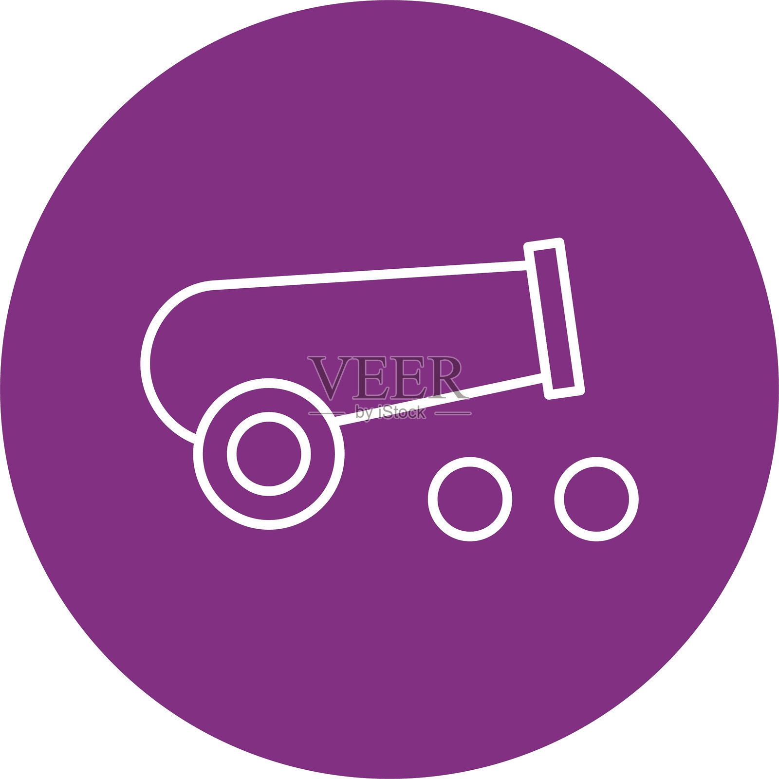 炮线圆形图标插画图片素材