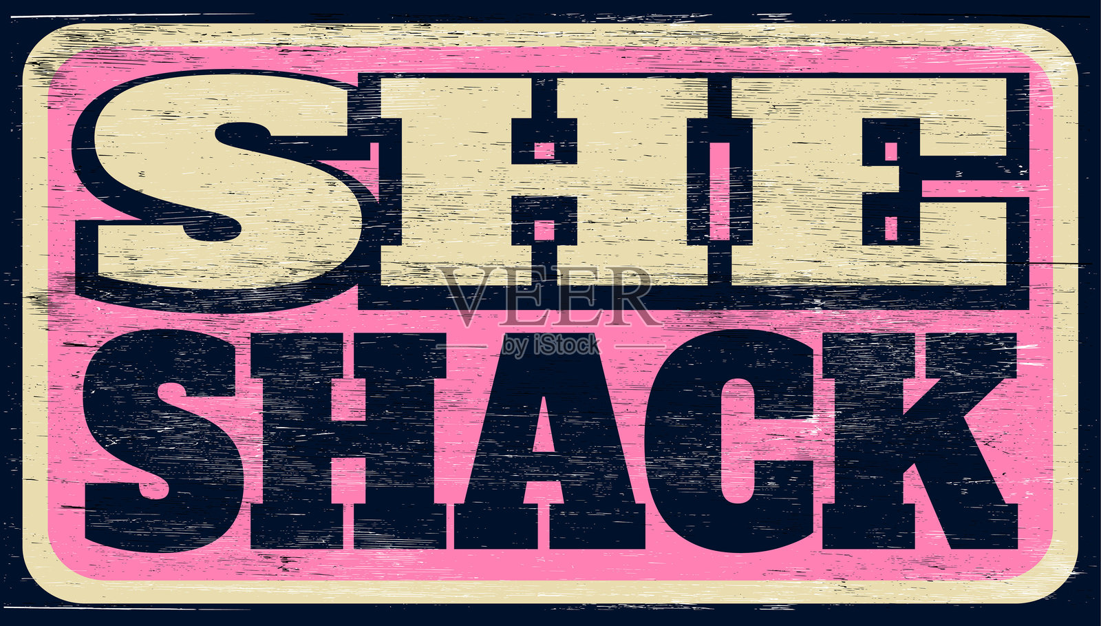 她的小屋插画图片素材