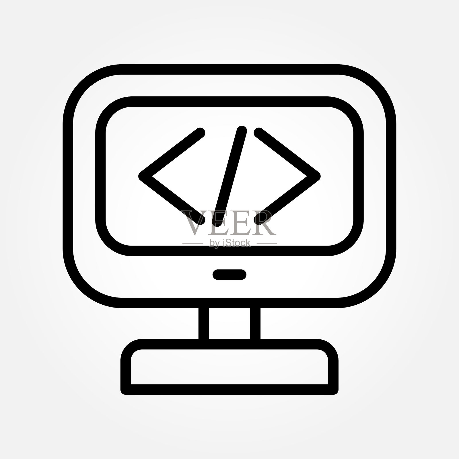 矢量DevOps图标。可编辑的线条。软件开发和IT运维符号集。测试、发布、监控、操作、部署、计划、编码、构建。插画图片素材