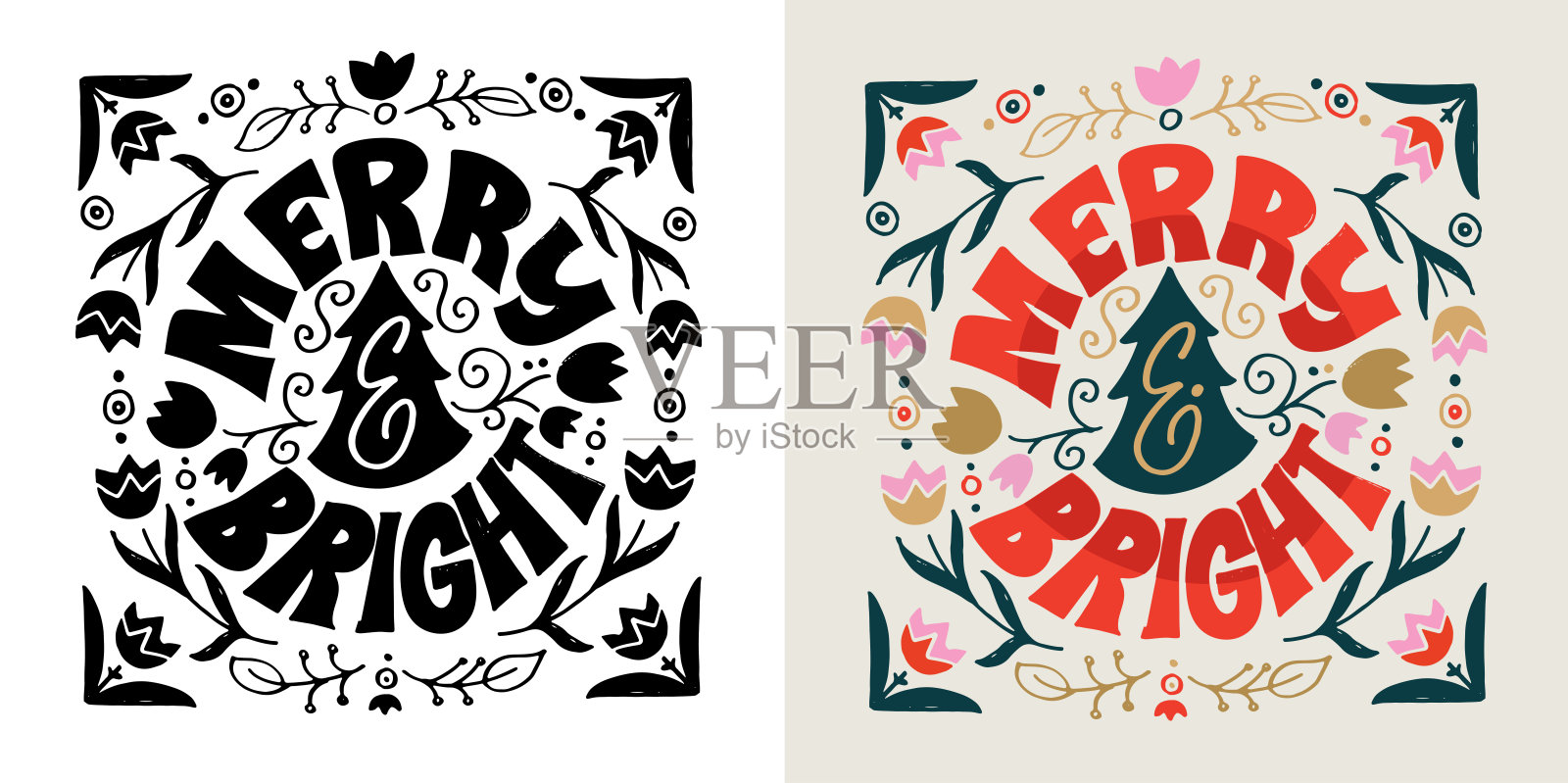 100% 矢量手绘涂鸦文件。关于冬季假期的美丽手绘字母名言。适用于T恤设计、杯子印刷、袋子印刷和服装时尚。插画图片素材