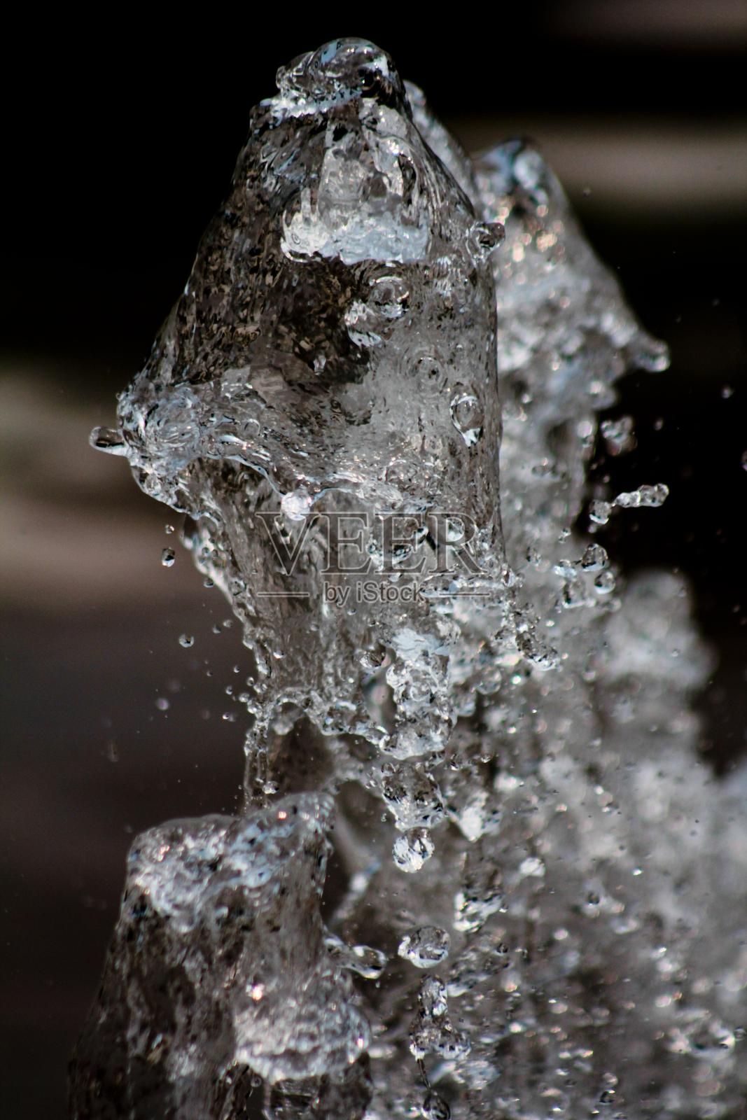 喷泉水花特写照片摄影图片