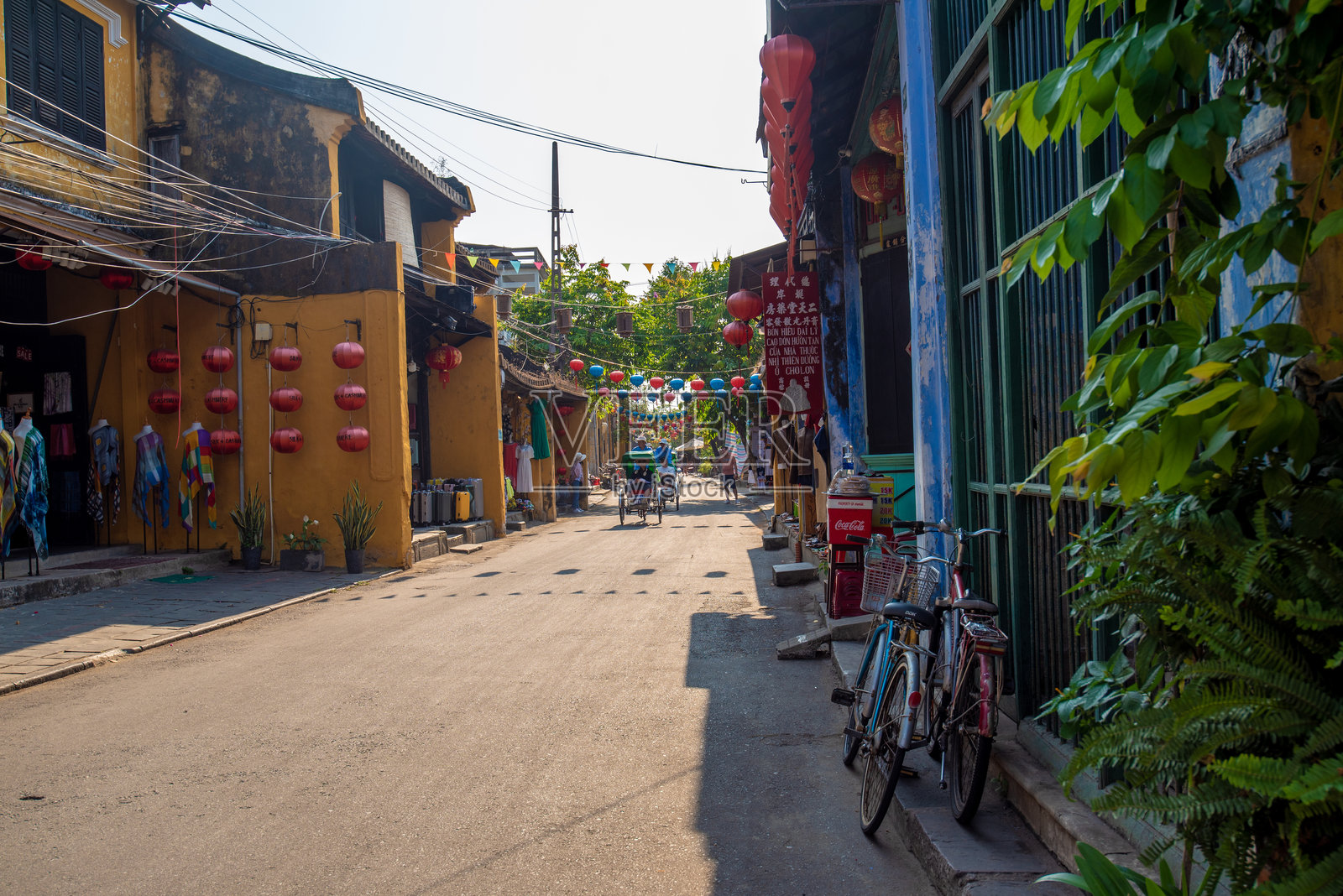 会安古镇，城市的历史区，被认为是东南亚贸易港口的一个保存极为完好的典范，包含会安的日本廊桥。照片摄影图片