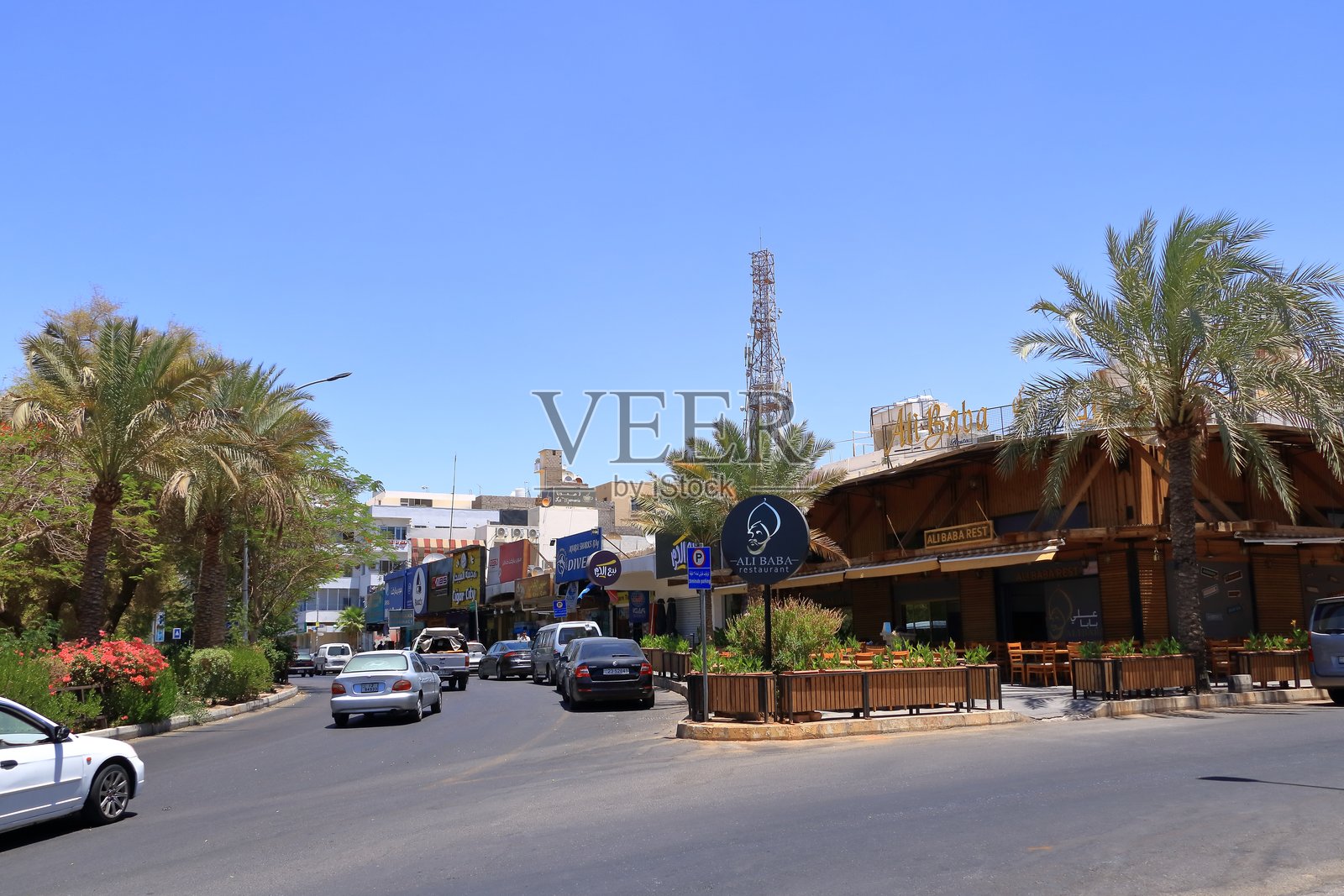 约旦阿卡巴的街景白天照片摄影图片