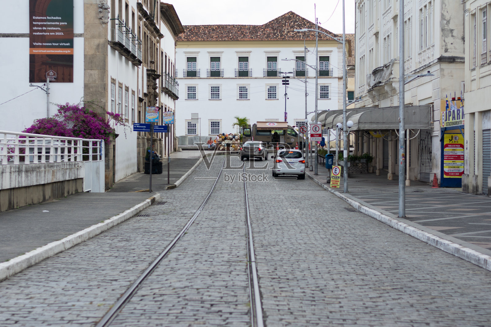 巴伊亚州萨尔瓦多市历史中心的智利街景。照片摄影图片