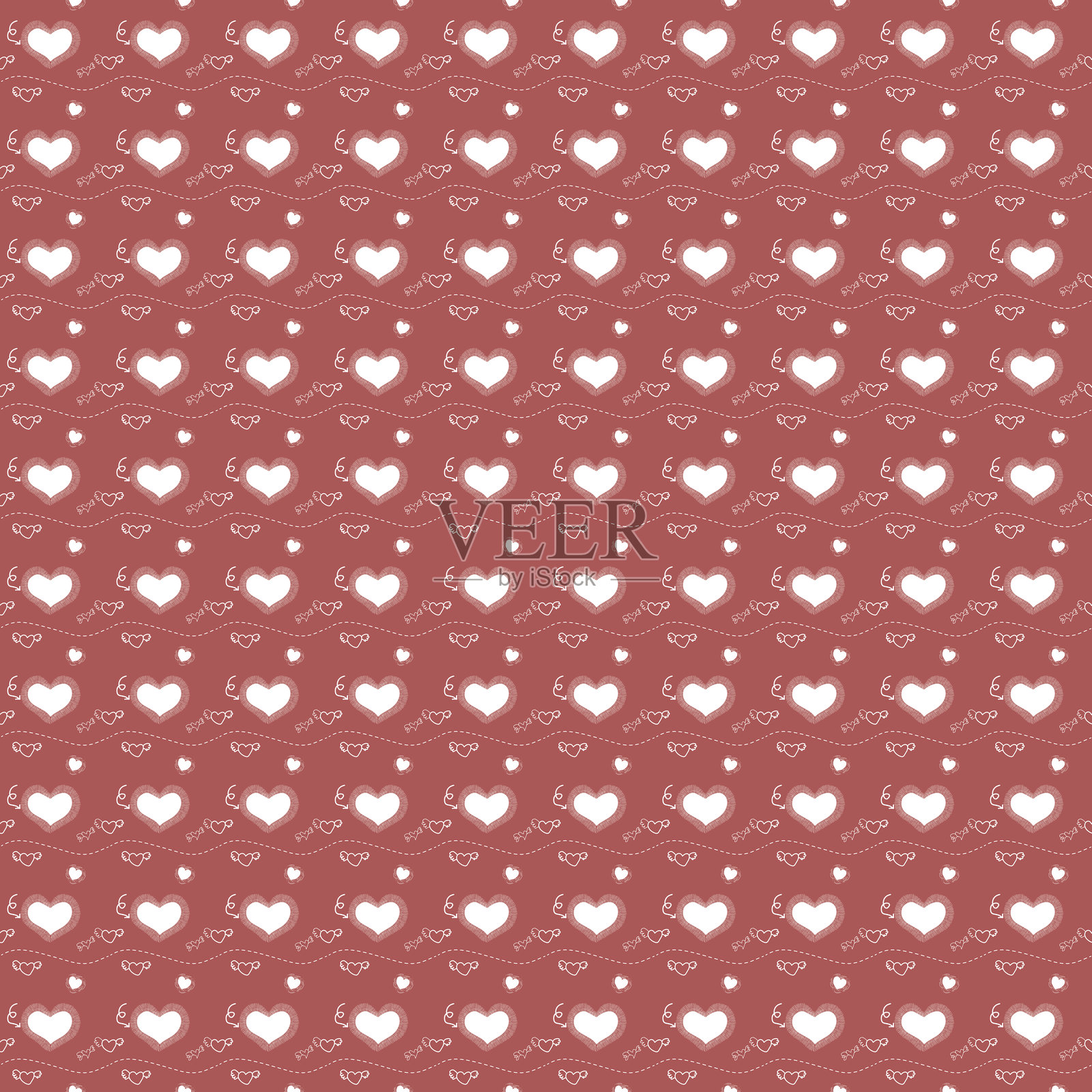 心形与涡旋图案照片摄影图片