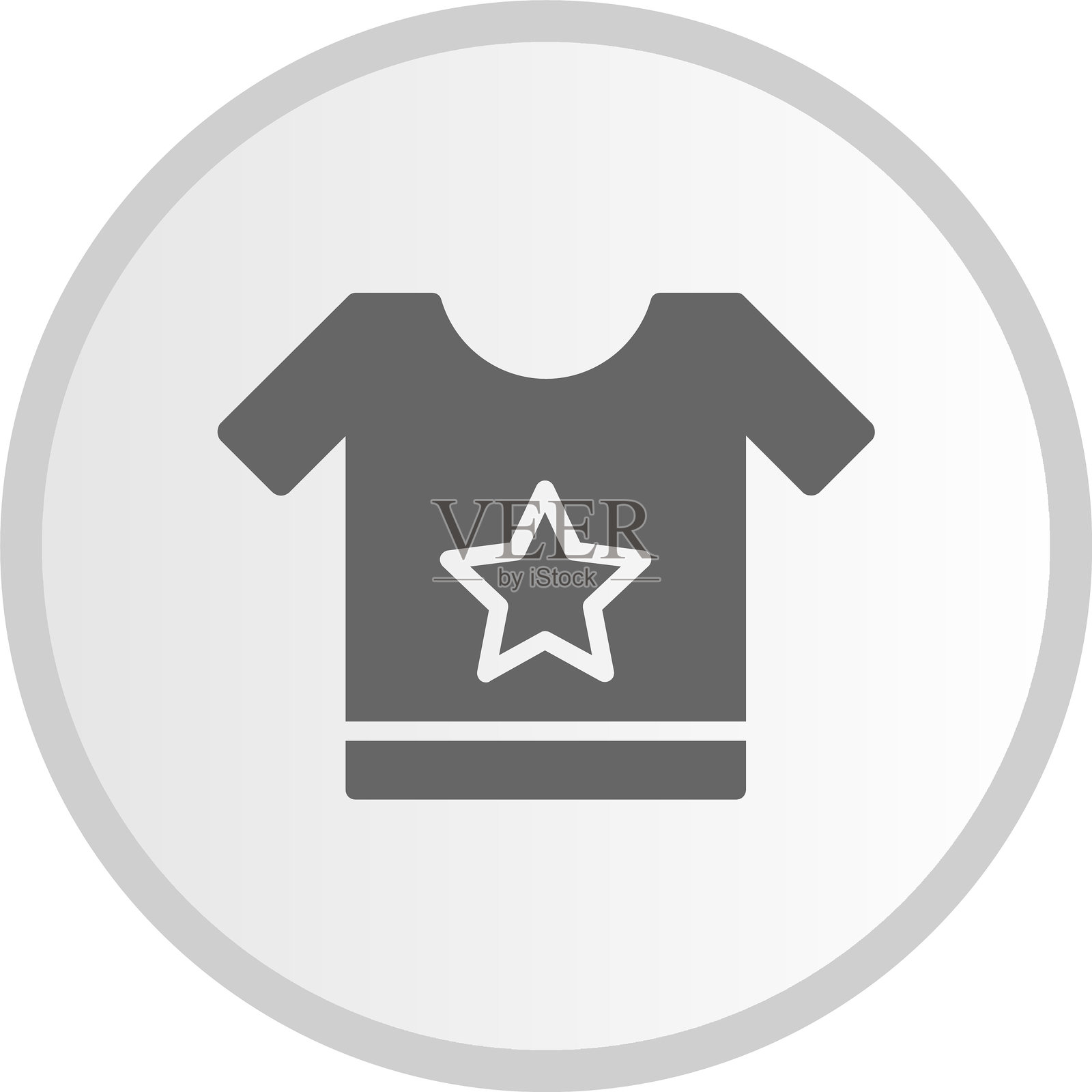 灰色圆形衬衫图标插画图片素材