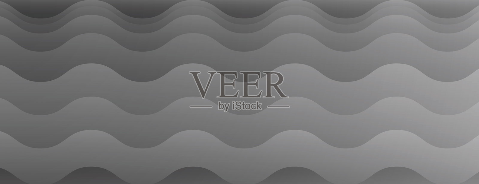 灰色波浪背景，质感光滑。插画图片素材