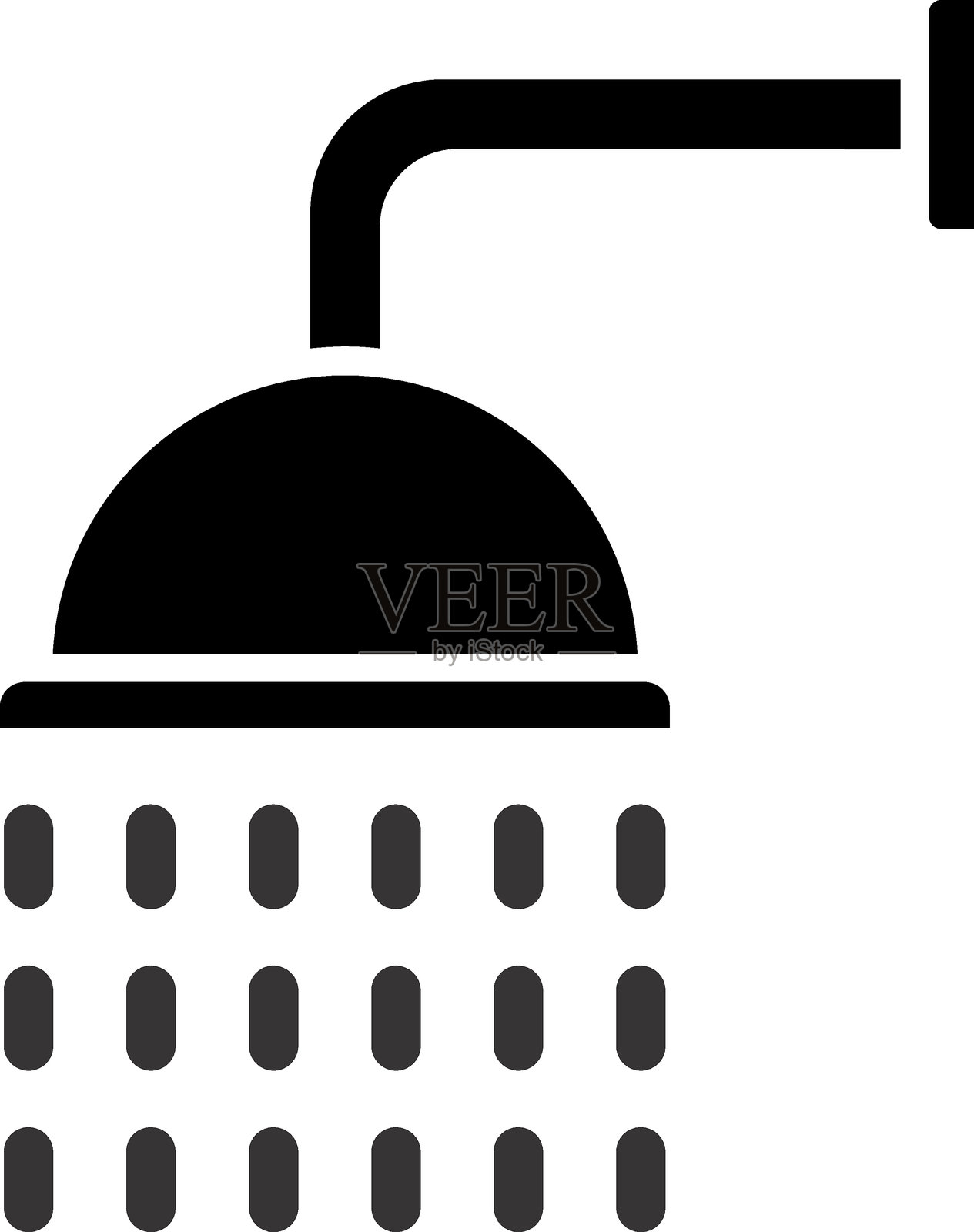 淋浴图标样式插画图片素材