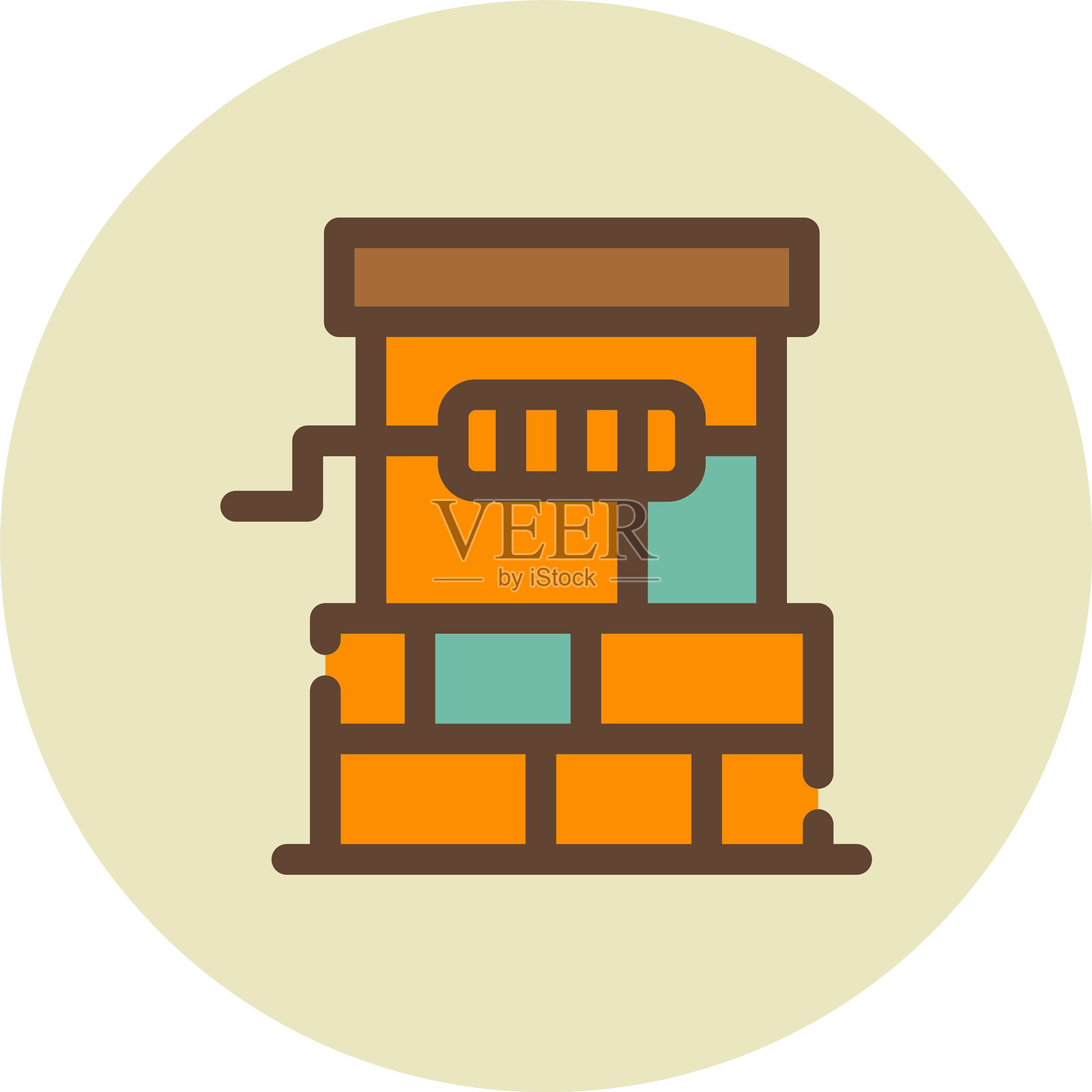 水井图标插画图片素材