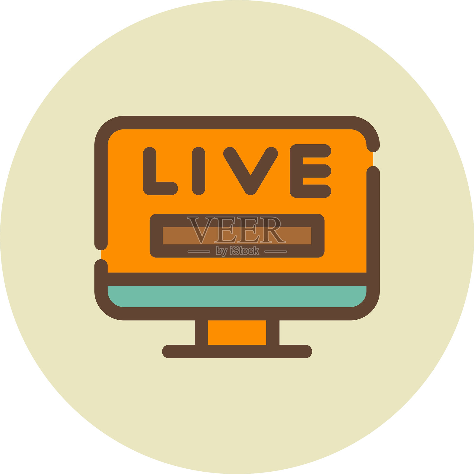 直播电视图标插画图片素材