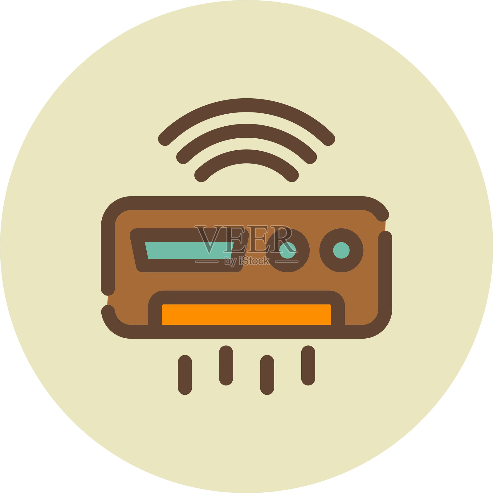 智能空调图标插画图片素材