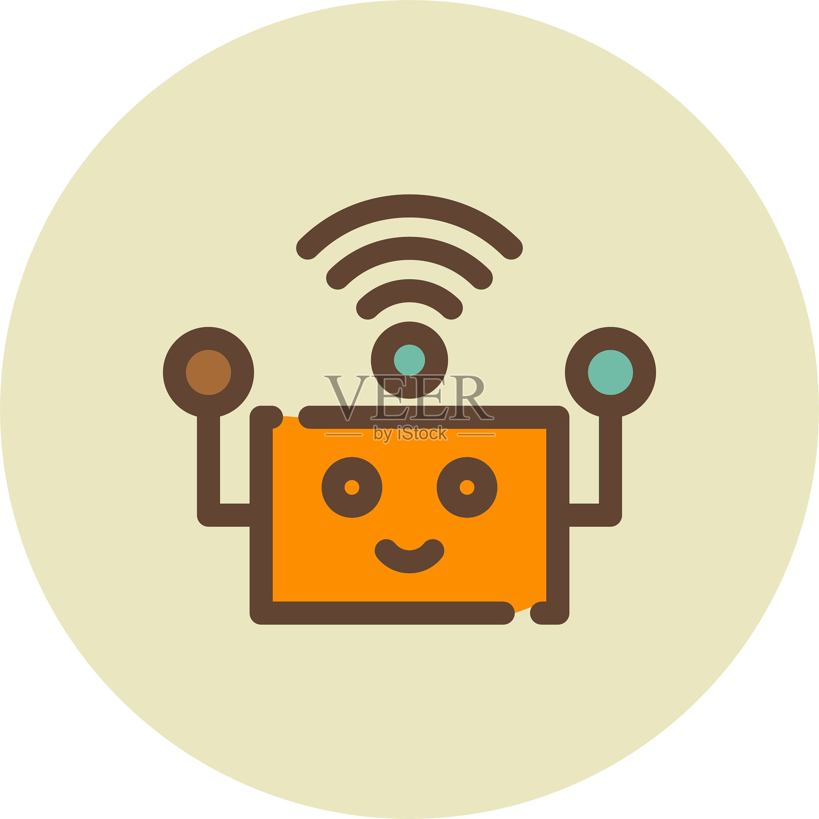 机器人助手图标插画图片素材