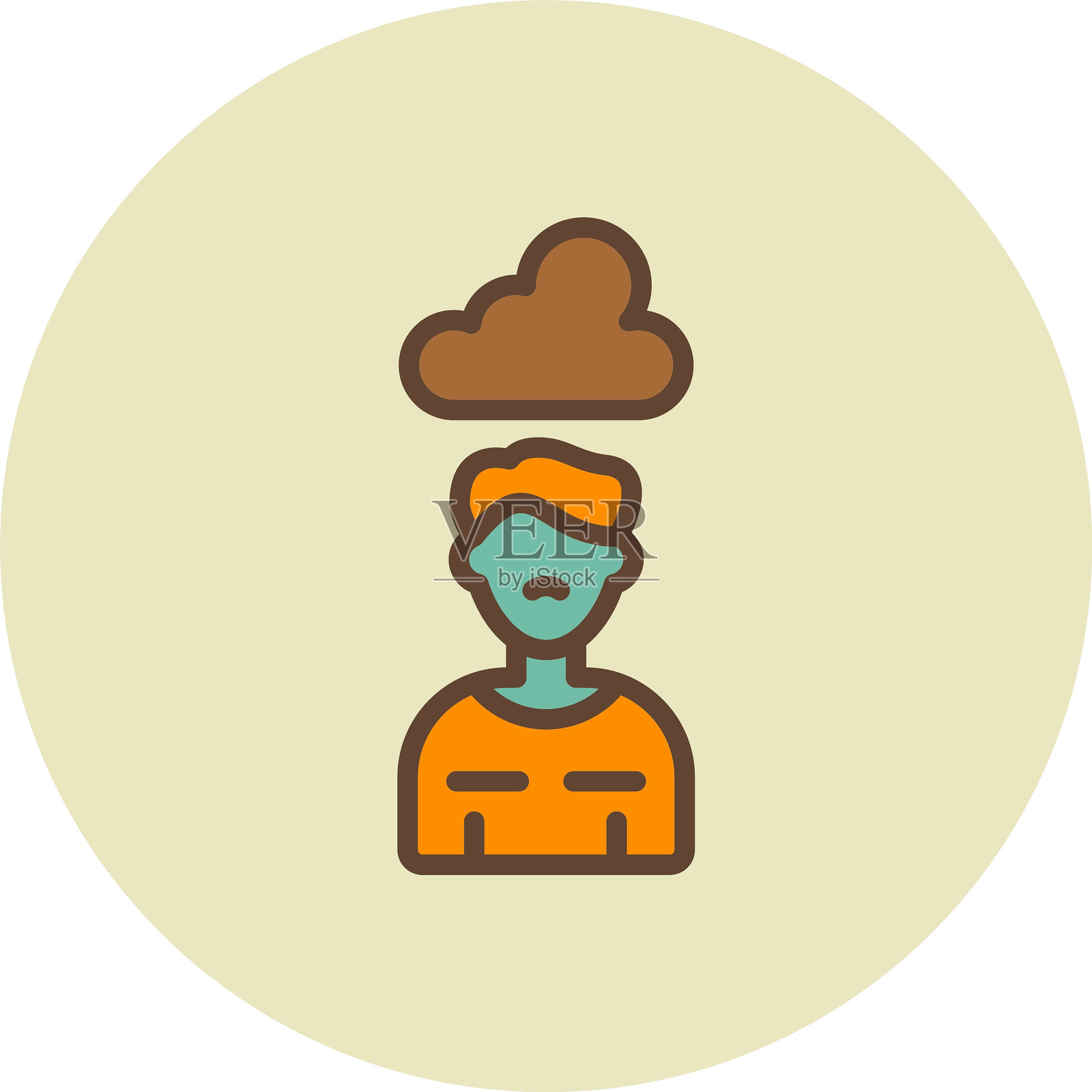 悲伤的图标插画图片素材