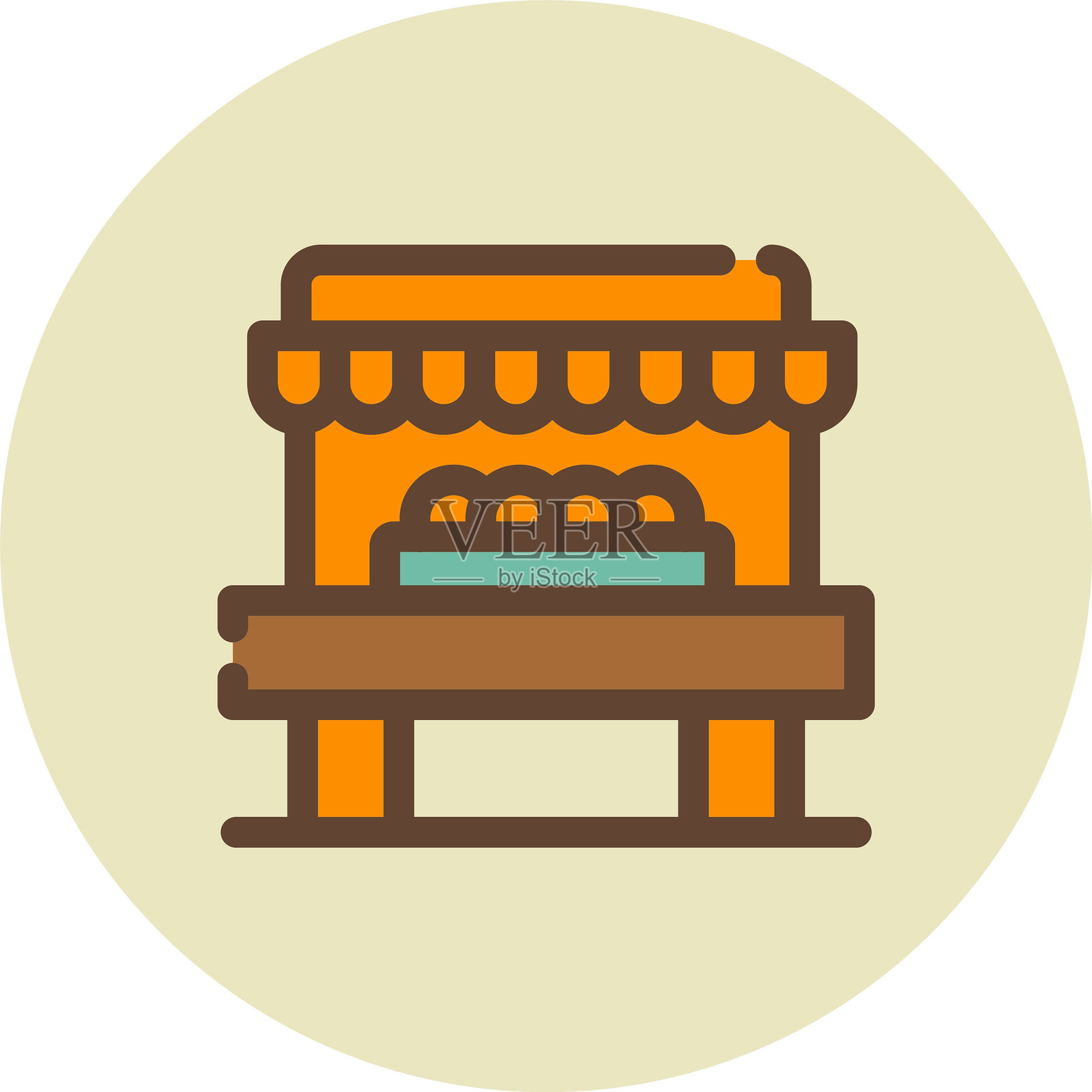 农贸市场图标插画图片素材