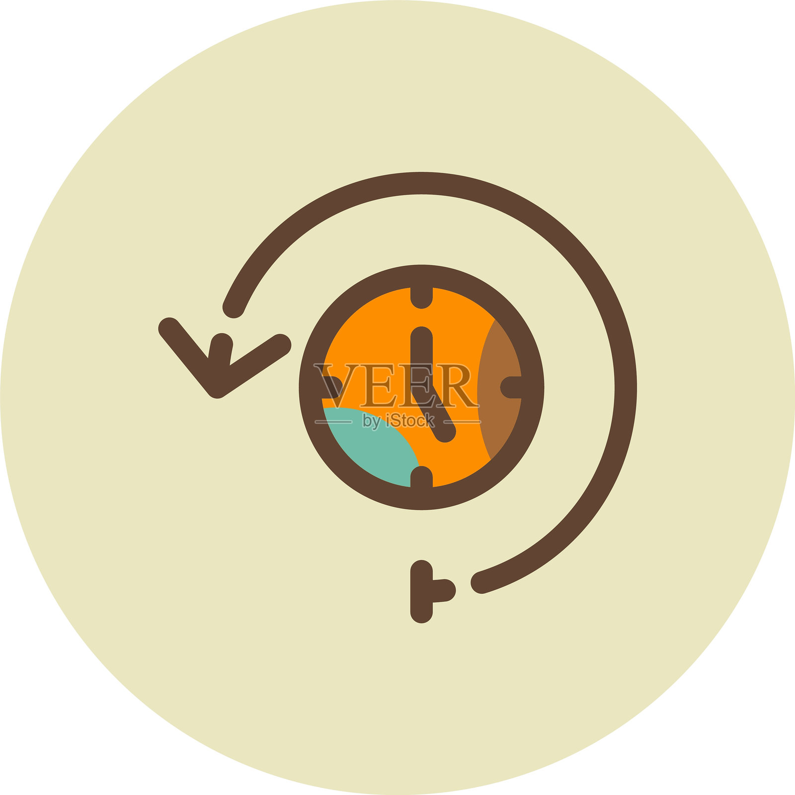 过去的图标插画图片素材